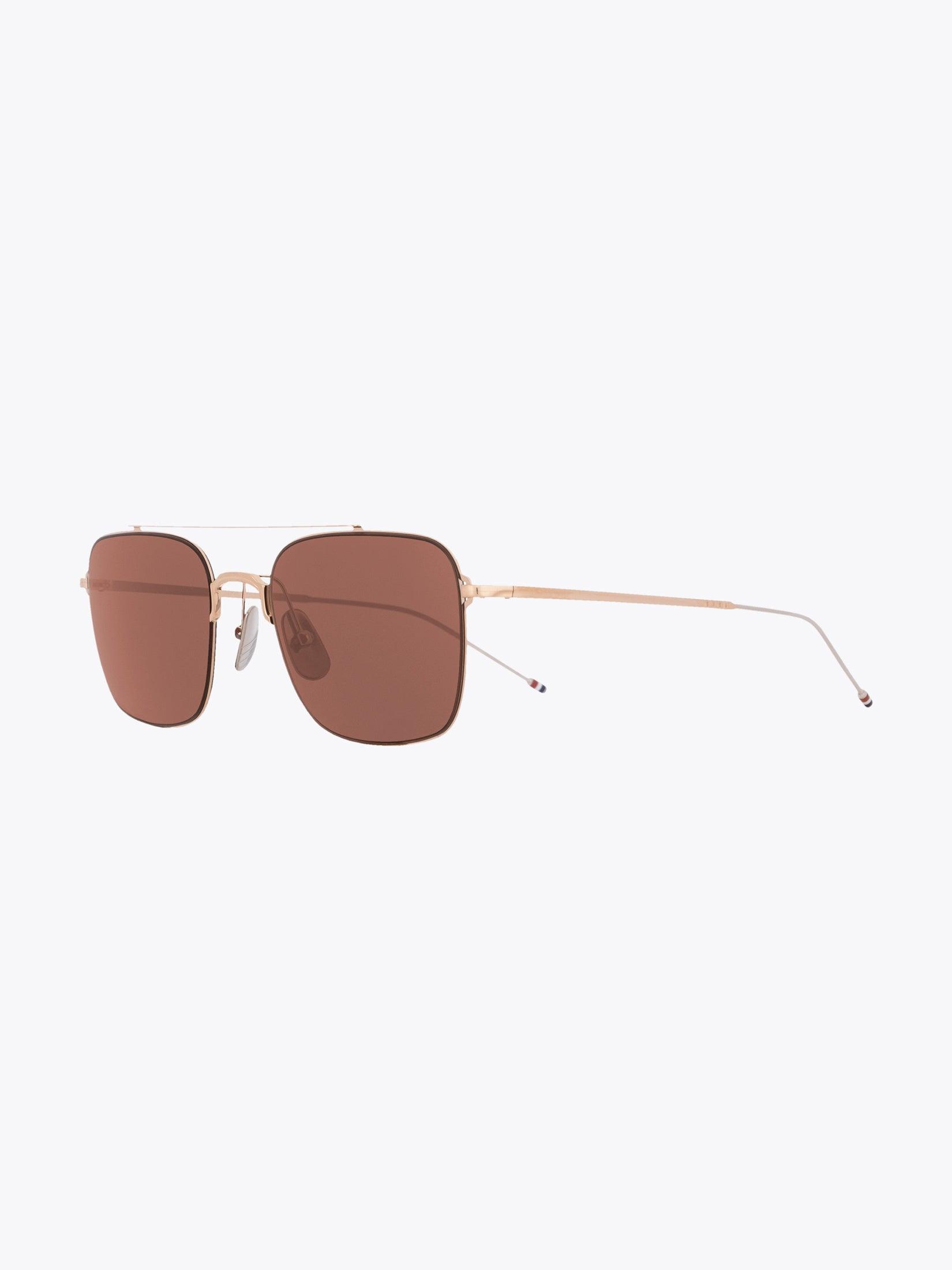 THOM BROWNE EYEWEAR TB-120 Gold/Silver Sunglasses - APODEP.com