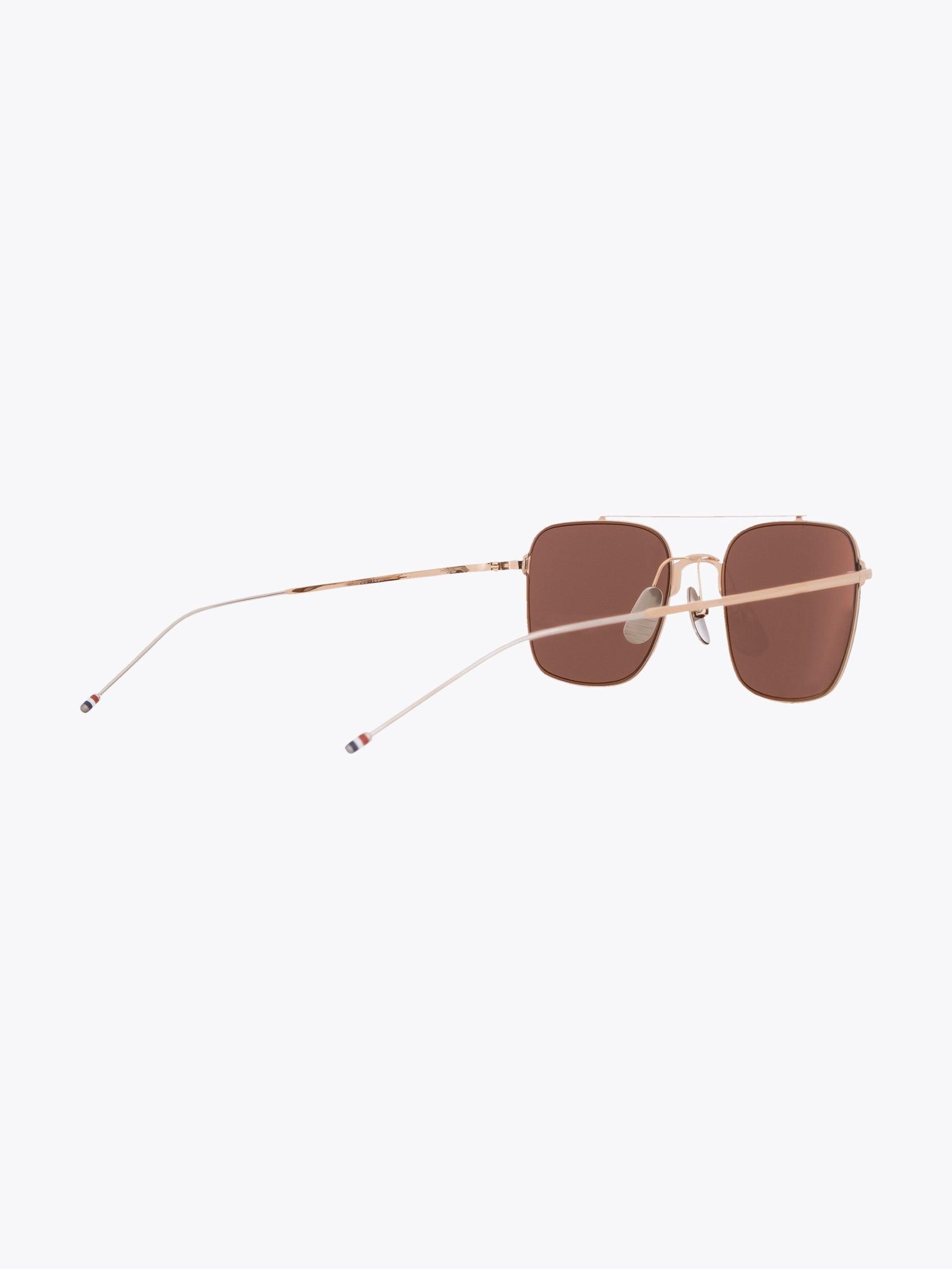 THOM BROWNE EYEWEAR TB-120 Gold/Silver Sunglasses - APODEP.com