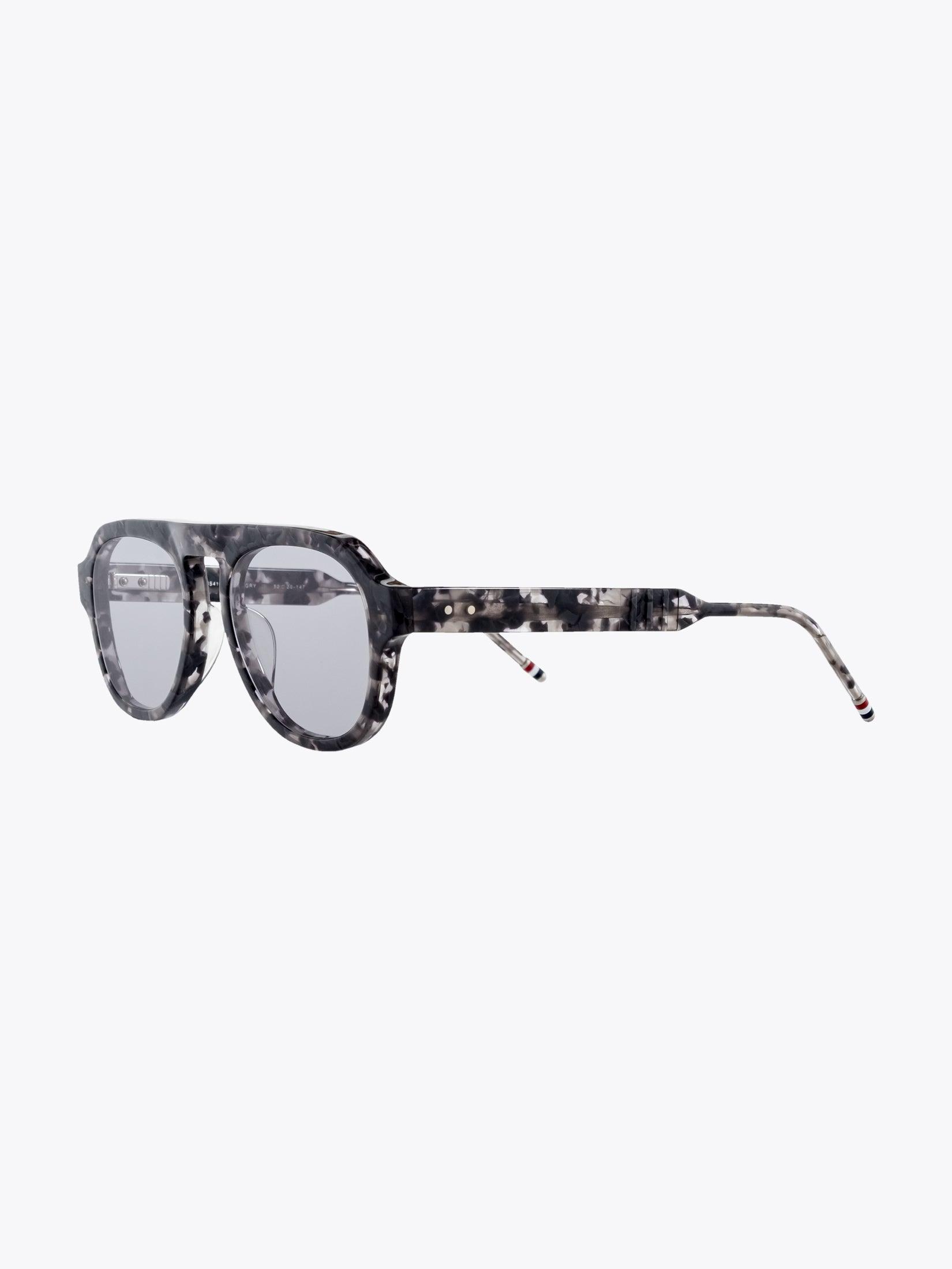 THOM BROWNE EYEWEAR TB-416 Grey Tortoise Sunglasses - APODEP.com