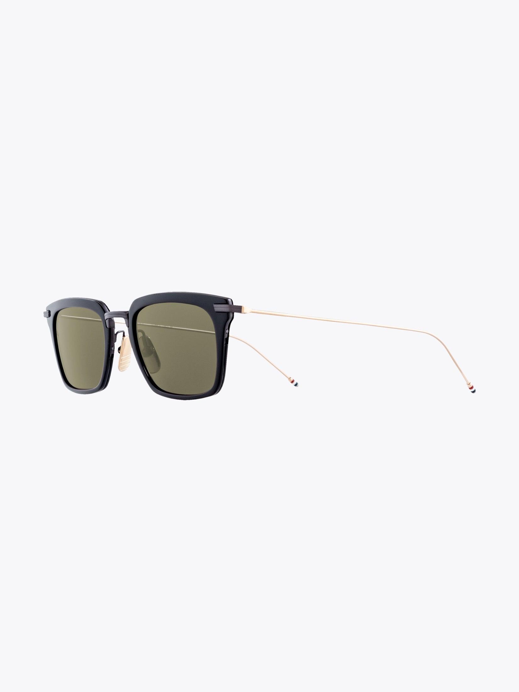 THOM BROWNE EYEWEAR TB-916 Black Iron Sunglasses - APODEP.com