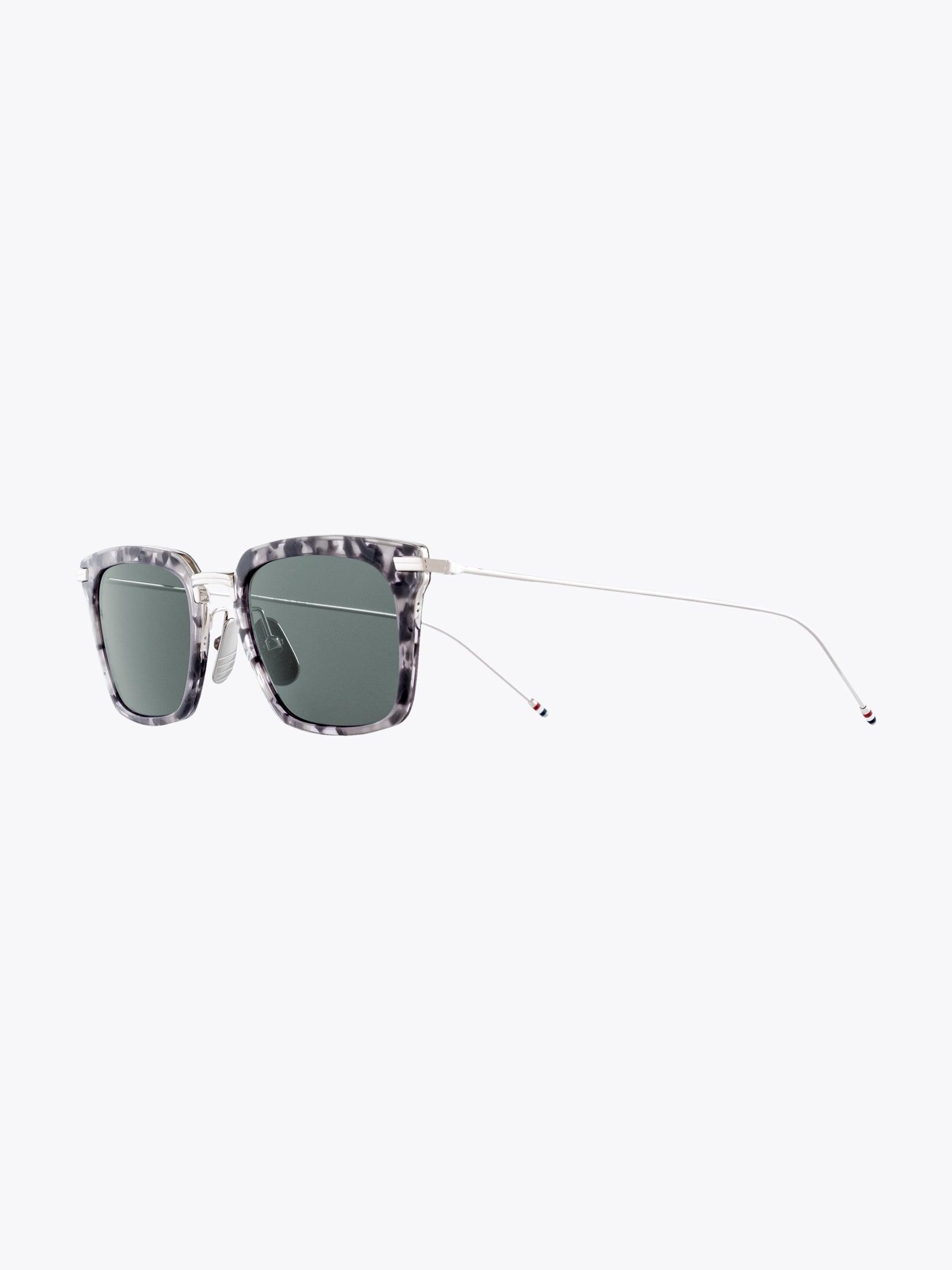 THOM BROWNE EYEWEAR TB-916 Grey Tortoise Sunglasses - APODEP.com